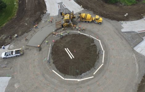 Roundabout in Cedar Rapids